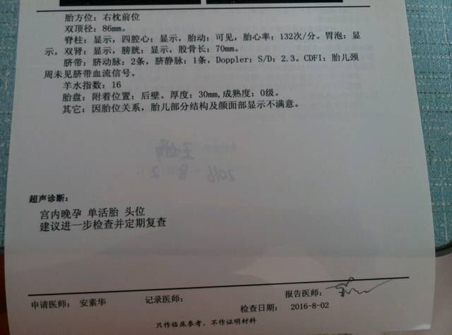 胎盘成熟度0级_我现在是36+2今天做了'B超上