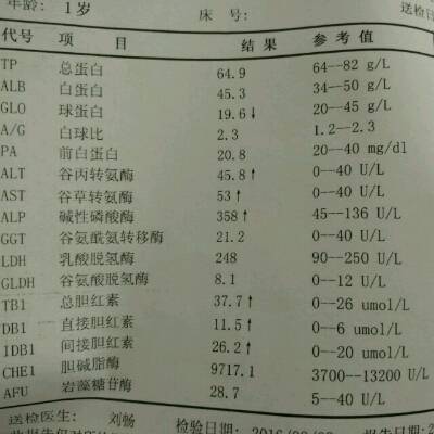 女宝宝3个月 吃喝拉撒睡一切正常 昨天抽血测的 黄疸高么?