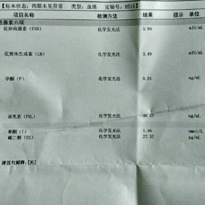 帮忙看看性激素六项化验单