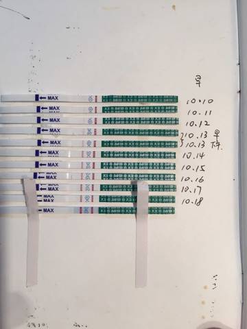 我也是之前生化过一次,末次9月16,这次的试纸加深情况,十天强阳的,你