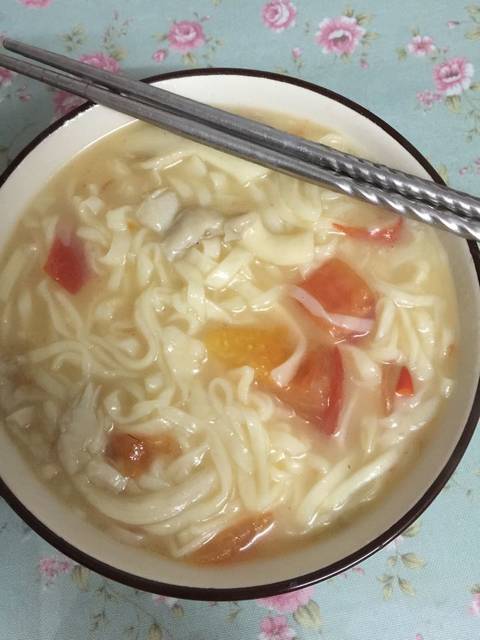 手杆面条_今天刮台风,大早趁小雨就去超市买了