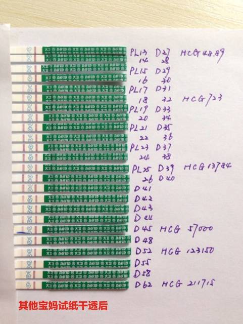 移植后大卫试纸与hcg血值对应