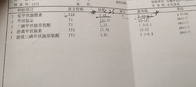 甲状腺功能五项里的TSH高了_医生说TSH应该