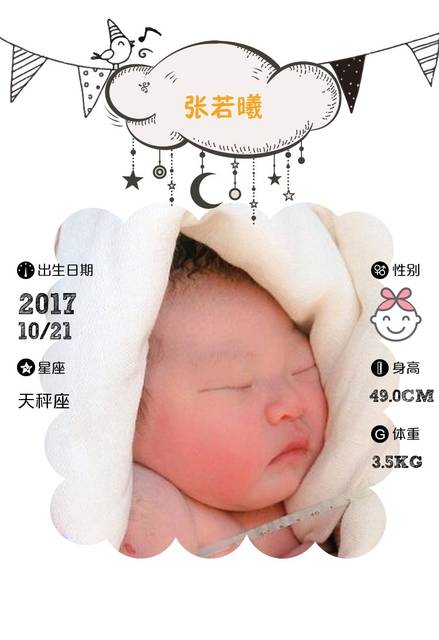 【报喜】张若曦出生了