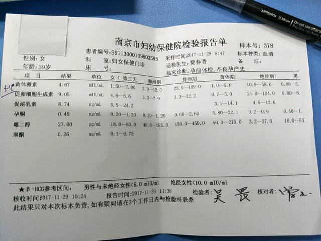 性激素六项检查结果报告单_我是月经来的第三