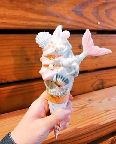 新少女心满满的美人鱼冰淇淋 想吃!